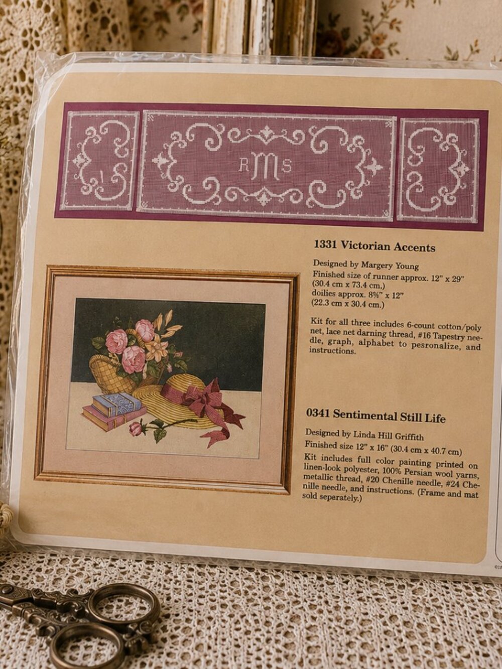 **Vintage 1986 Creative Circle Sentimental Still Life Embroidery Kit #0341 Pers